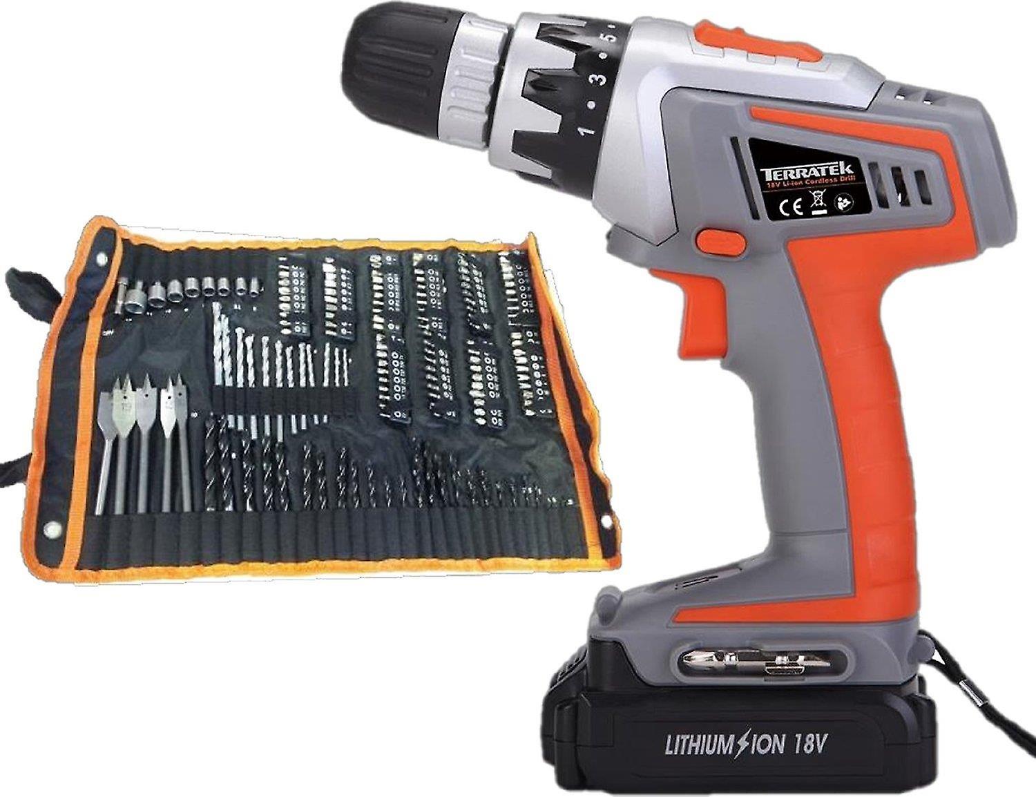 Terratek 18V Cordless Drill Kit