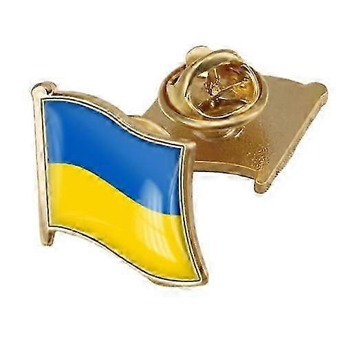 Ukraine flag brooch pin 0.7"