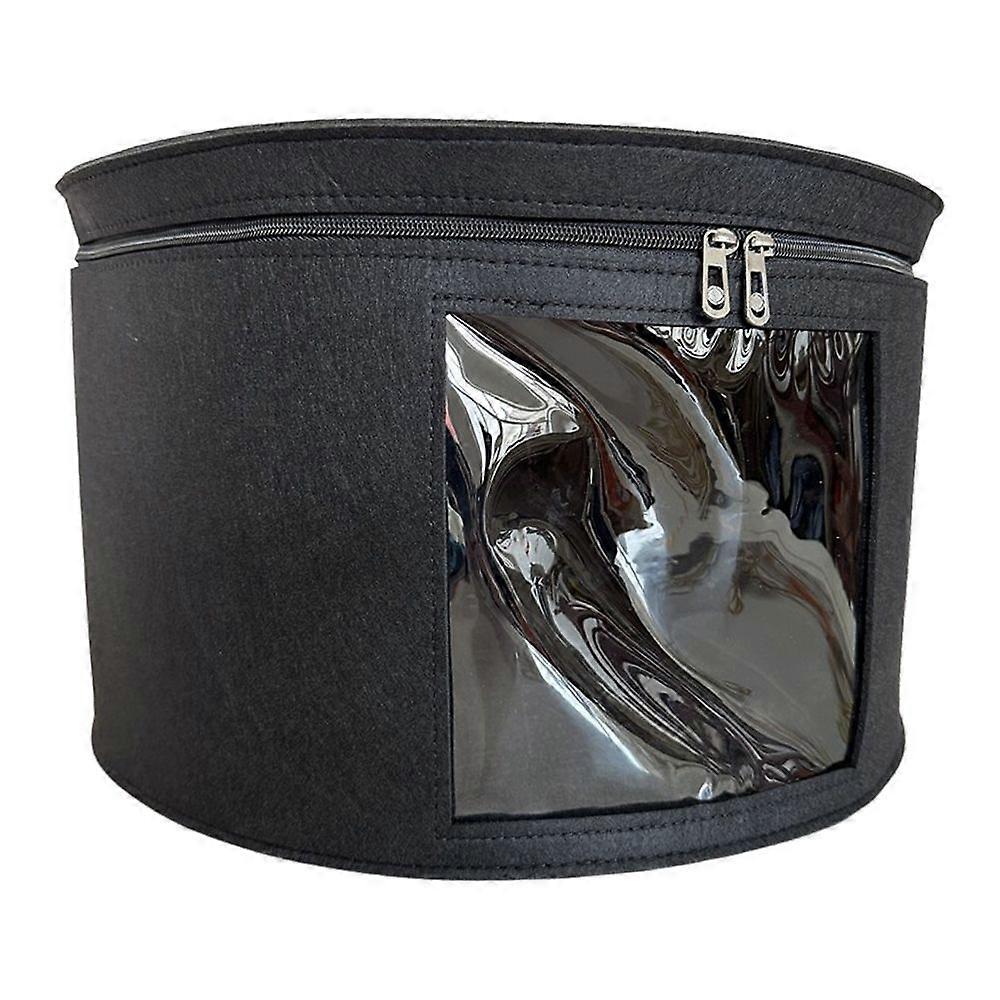 Hat Storage Bucket Organizer Transparent Design Zipper Closure Large Capacity Cowboy Hat Organizer Case with Handle