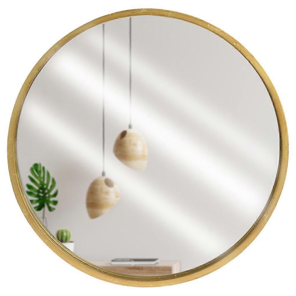 Elegant wall mirror with gold wood frame for luxurious interior design