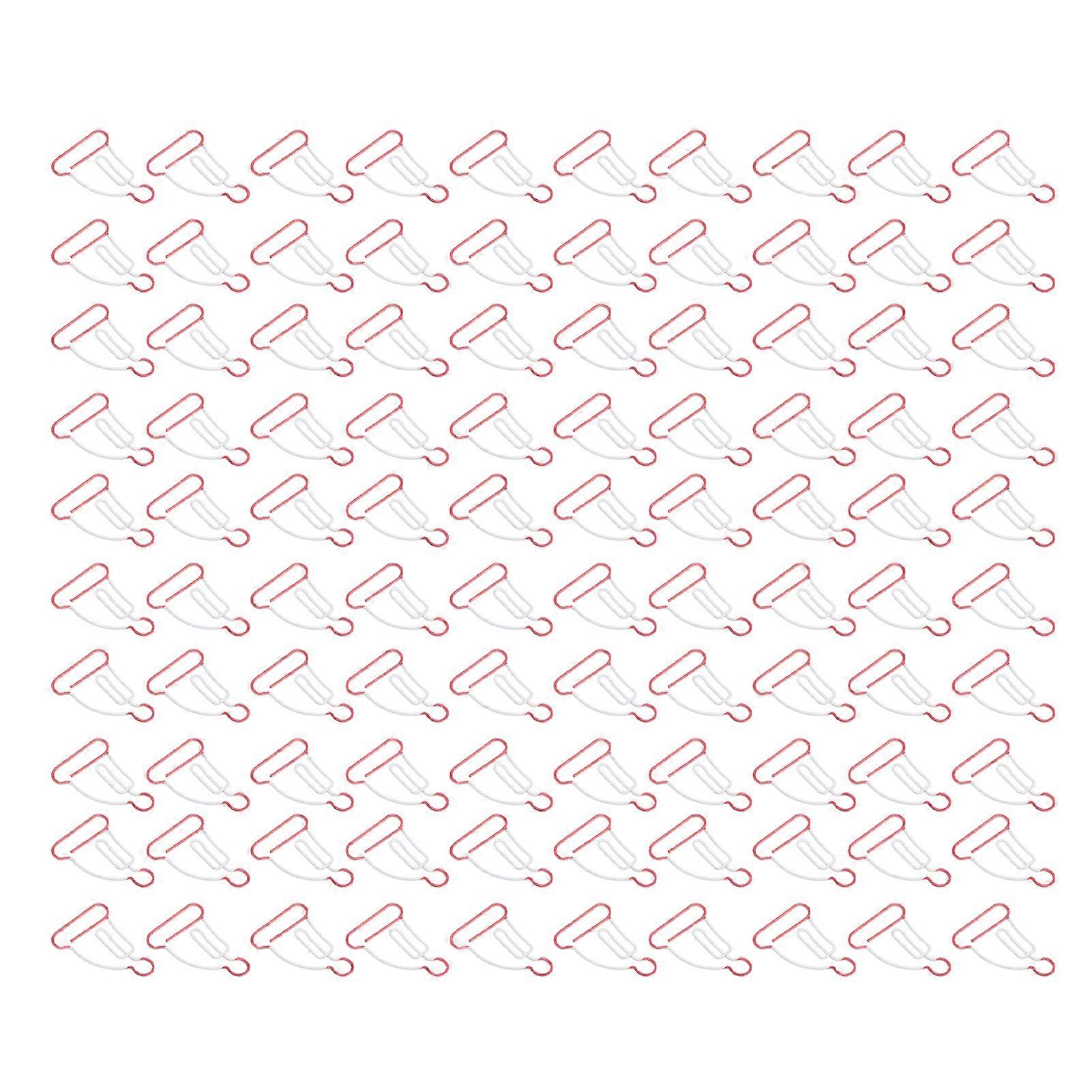 100pcs Paper Clips Human Shape Increased Slip Resistance Corrosion Resistant Rust Prevention Metallic Paper Clips for Office 