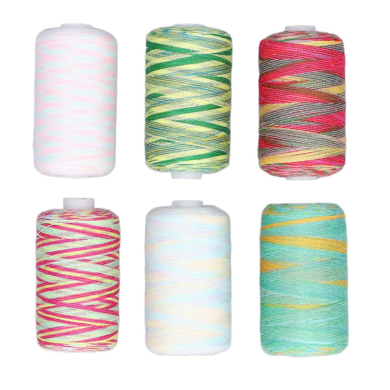 Sewing Thread Set 1000 Yards Colorful Polyester Thread Spools for DIY Hand Machine Sewing Embroidery