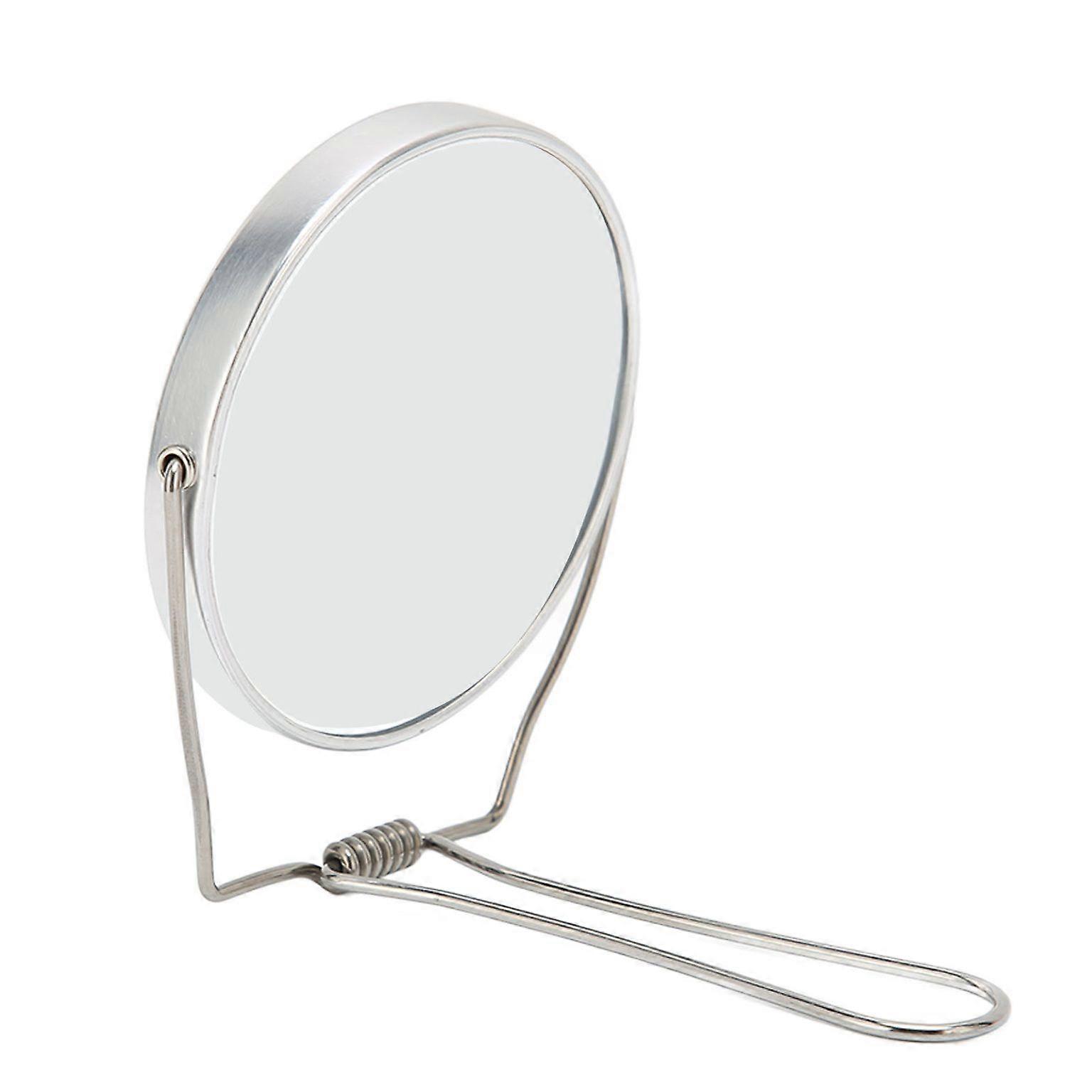 2-Sided Vanity Mirror with 360 Rotation - Aluminum Small Mirror