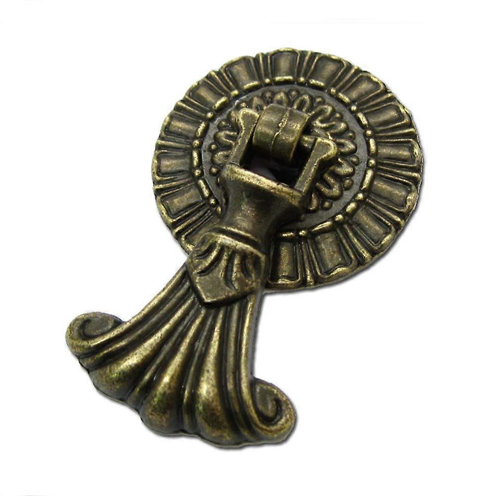 4 PCS Vintage Bronze Knobs Pulls Decorative Drawer Hardware with Screws