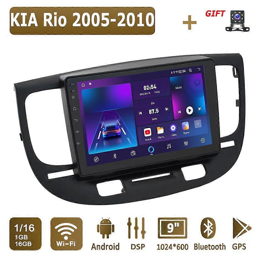 Android Car Radio For KIA Rio 2005-2010 Multimedia Player Head Unit Stereo GPS Navigation BT WIFI 1+16GB