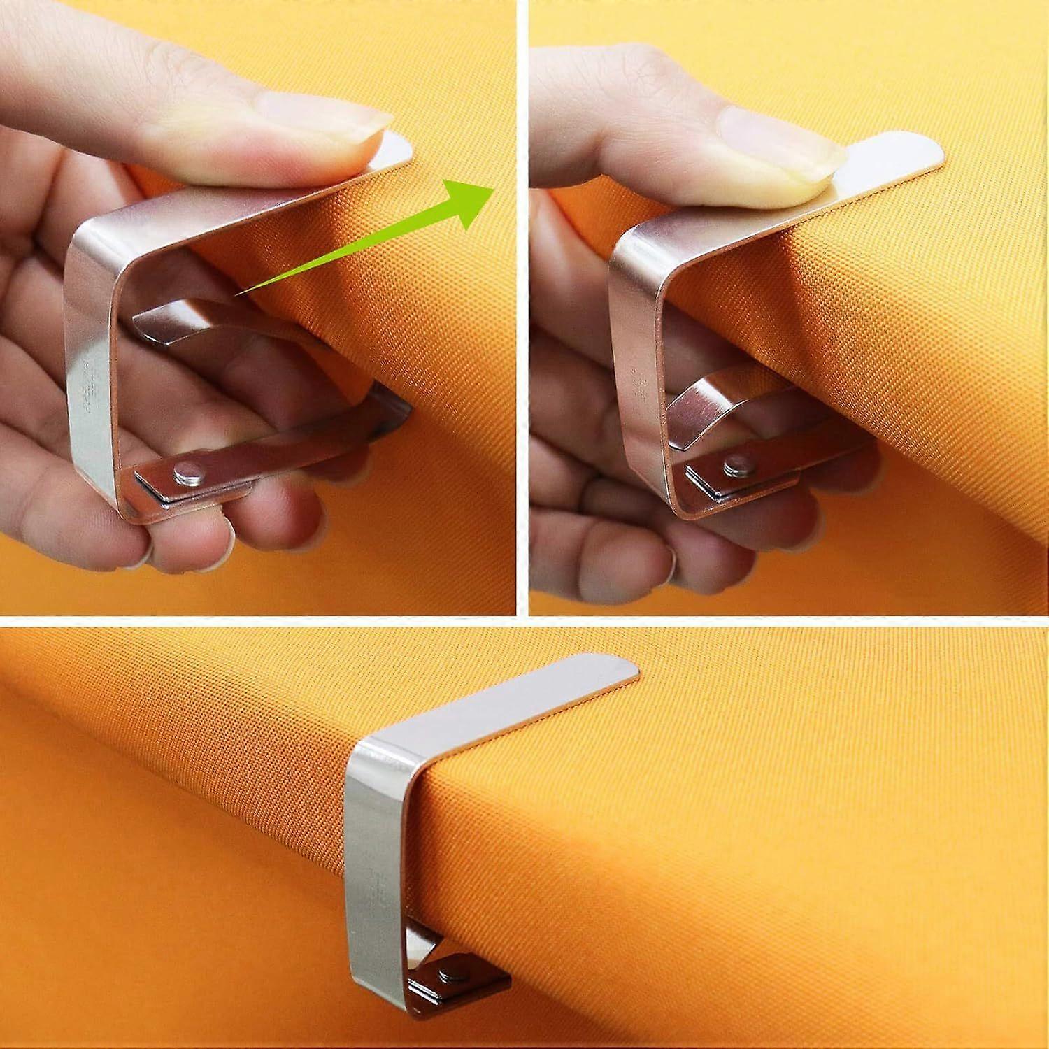 Pinces Nappe Ensemble de 8 Acier Inoxydable Nappe Clips Anti-Glissant