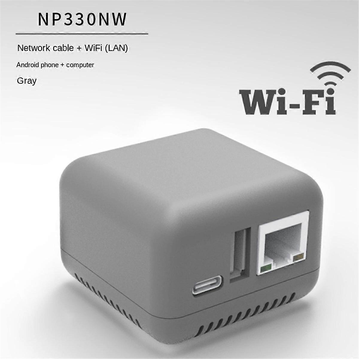 Rete WiFi BT 4.0 Server di stampa Rete Porta USB 2.0 Veloce 10/100Mbps RJ-45 Porta LAN Ethernet Pr