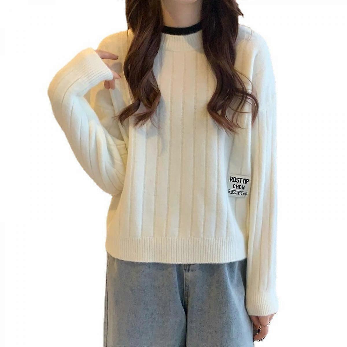 Herbstpullover für Damen 2022 Langarmpullover Pullover Strickpullover Oberteile