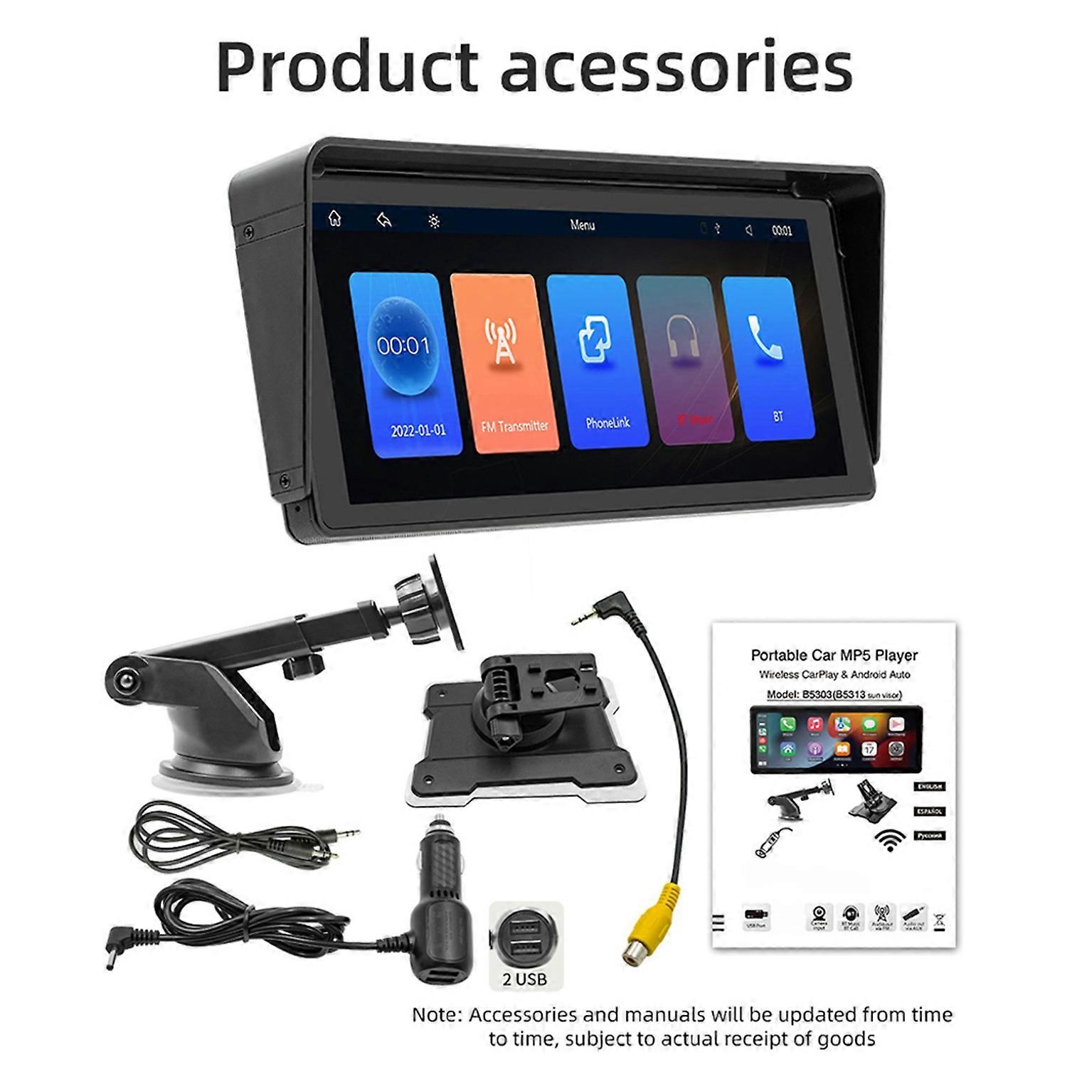 9.3 Inch Touchscreen Car Stereo BT MP5 Player Built-in Carplay Android Auto Support FM Transmitter/A
