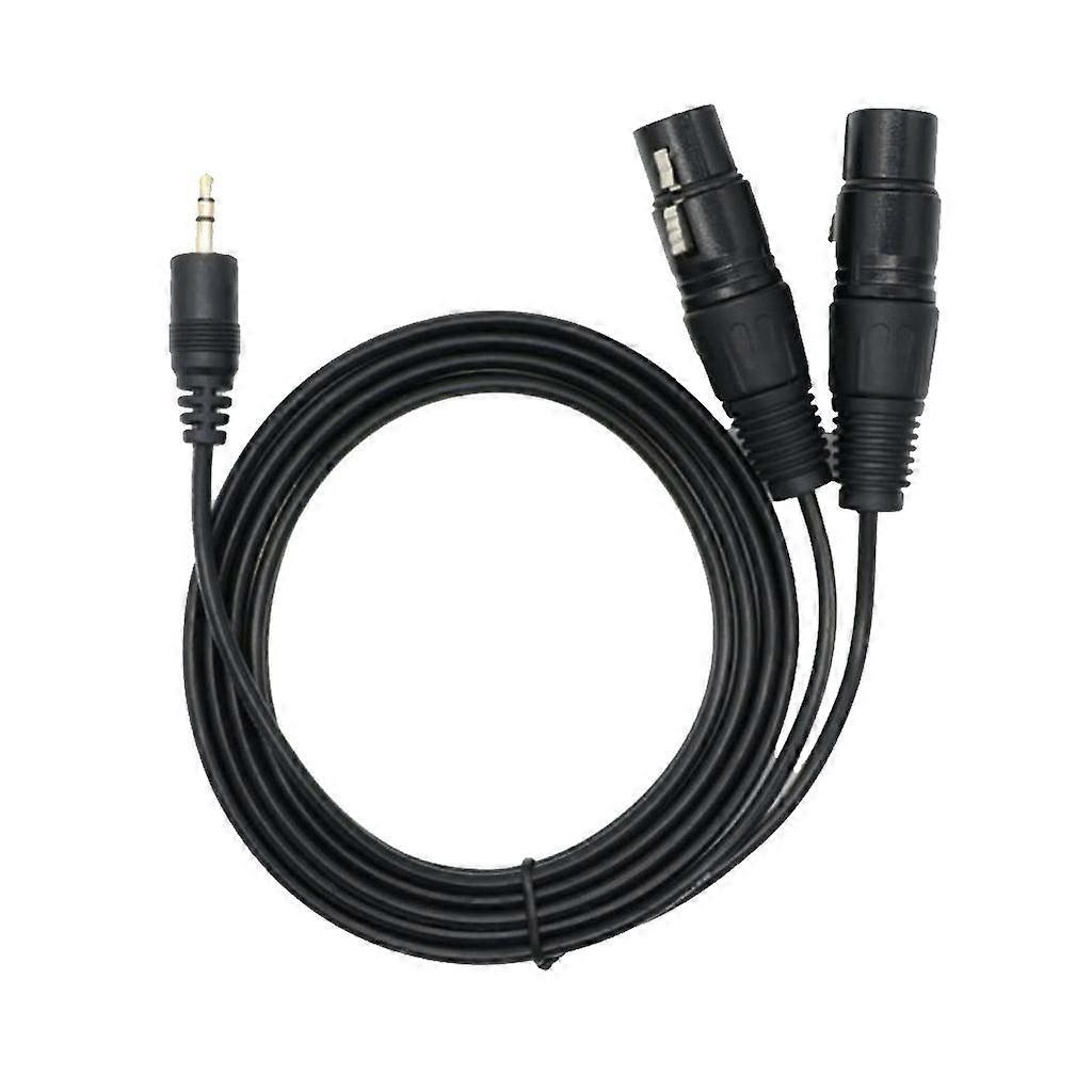 3.5mm 1/8'' TRS Male to Dual XLR Female Cable Y Splitter Adapter Plug