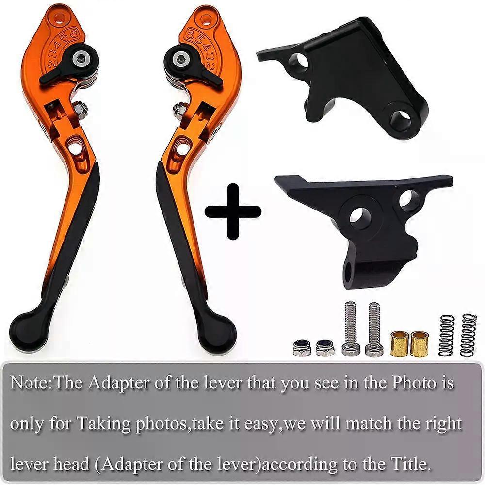 Laser Logo FZ8 Gold+Titanium New CNC Folding Extendable Motorcycle Brake Clutch Levers compatible for Yamaha FZ8 2011 2012 2013 2014 2015 DDRR