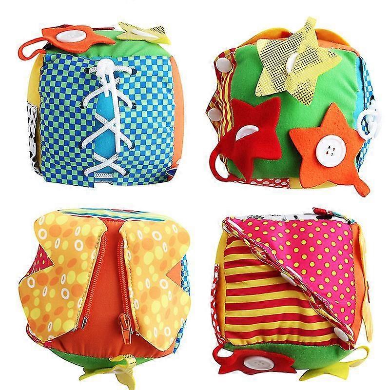 Baby Early Learning Life Toy Life Skills Learning Square Ball Toy Simulation Practice Learning Zipper Button Paste Children Toys