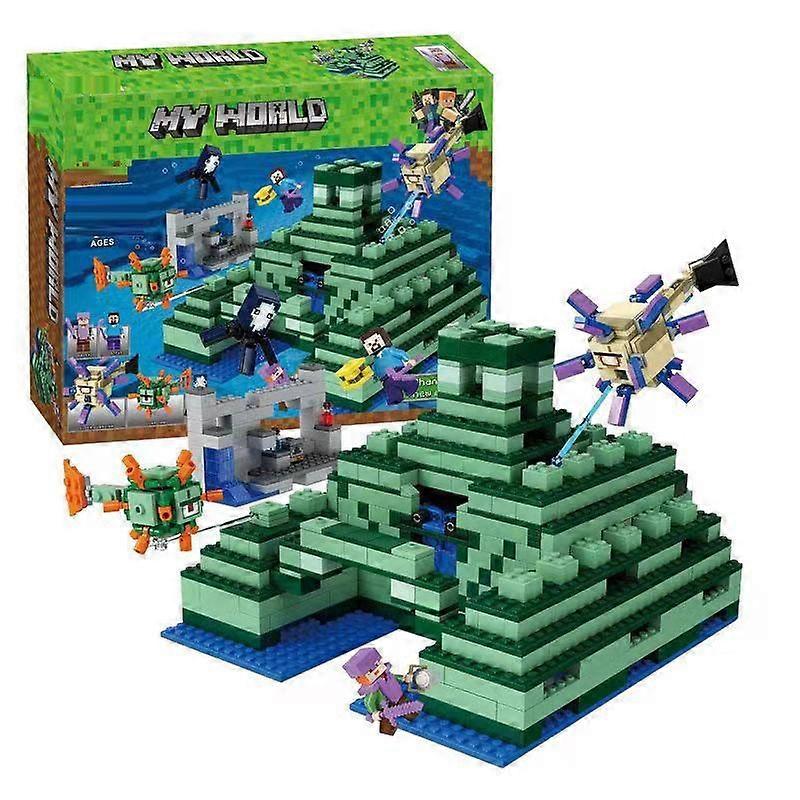My world deep sea temple 21136 children's educational assembly building blocks interlocking toys 10734