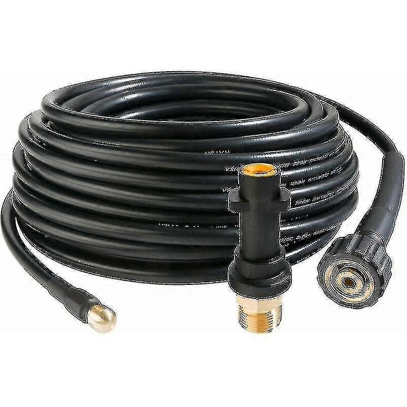 Arebos Pipe Cleaning Hose 15 M 160 Bar For Connection To A Pressure Washer - Black-kryc
