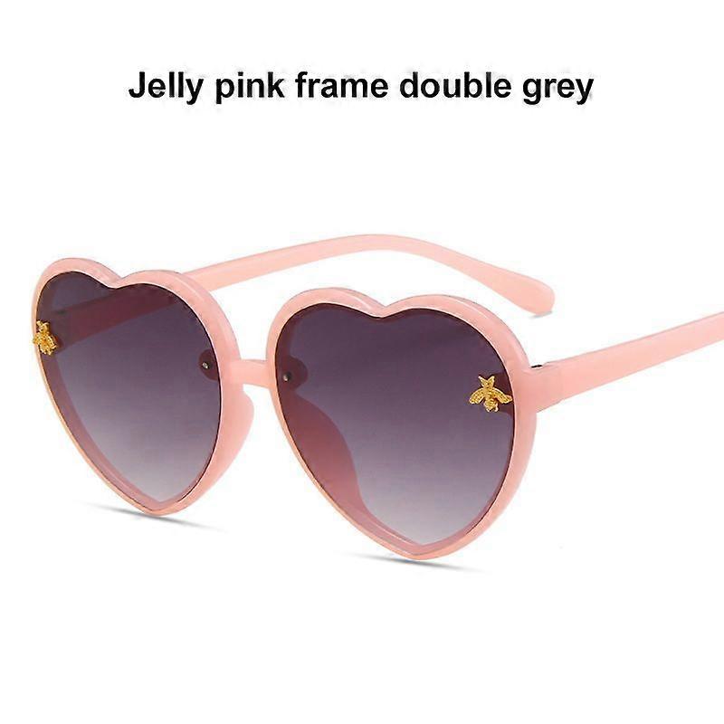 Muotimerkki sydän lasten aurinkolasit lapset retro söpö eläin sarjakuva korvat aurinkolasit kehys vauva tytöt pojat UV400 silmälasit