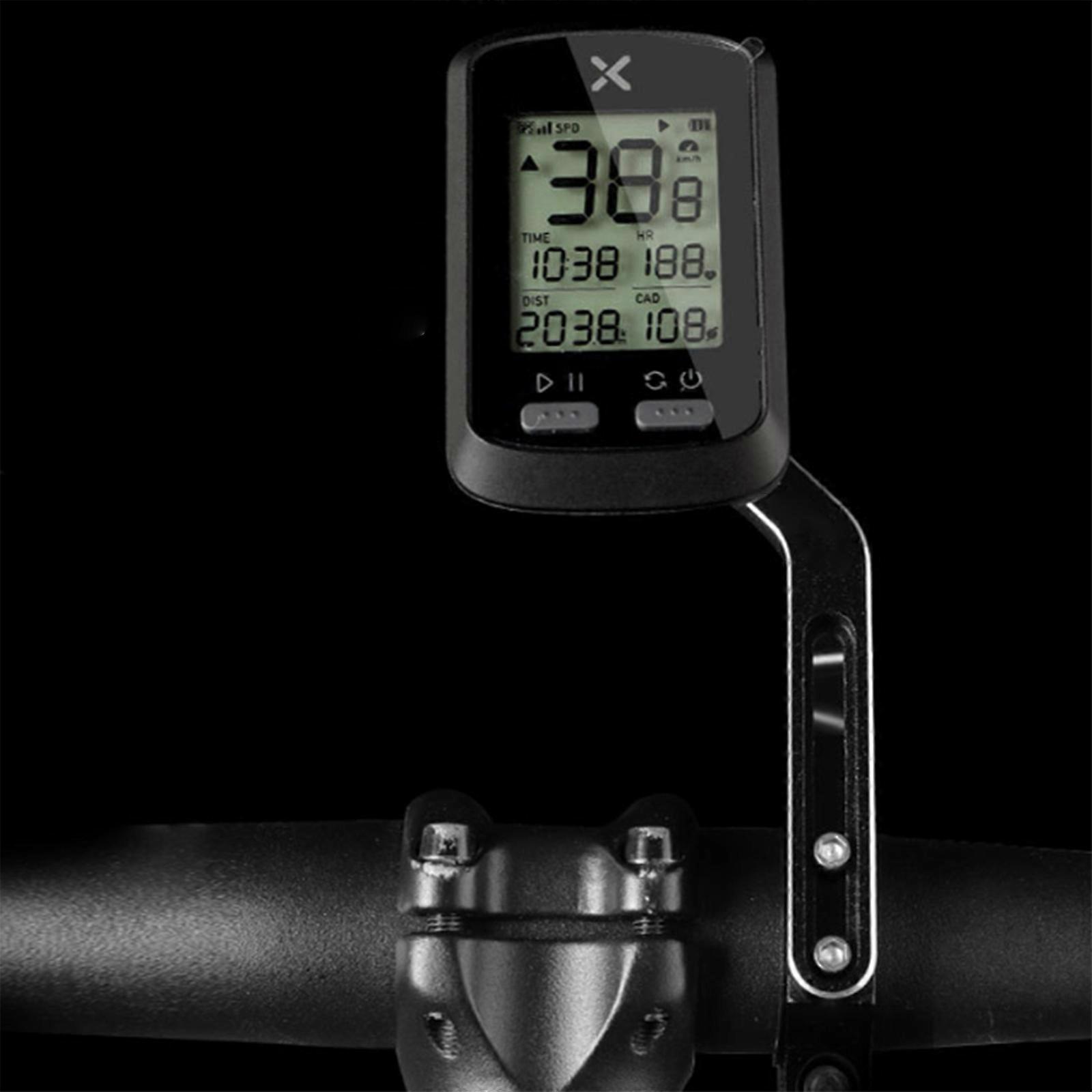 Mountain Bicycles Computer Combo Mount Adjustable Out Front Computer Mount Bicycles Extended Mount Cycling Accessories silver oxide