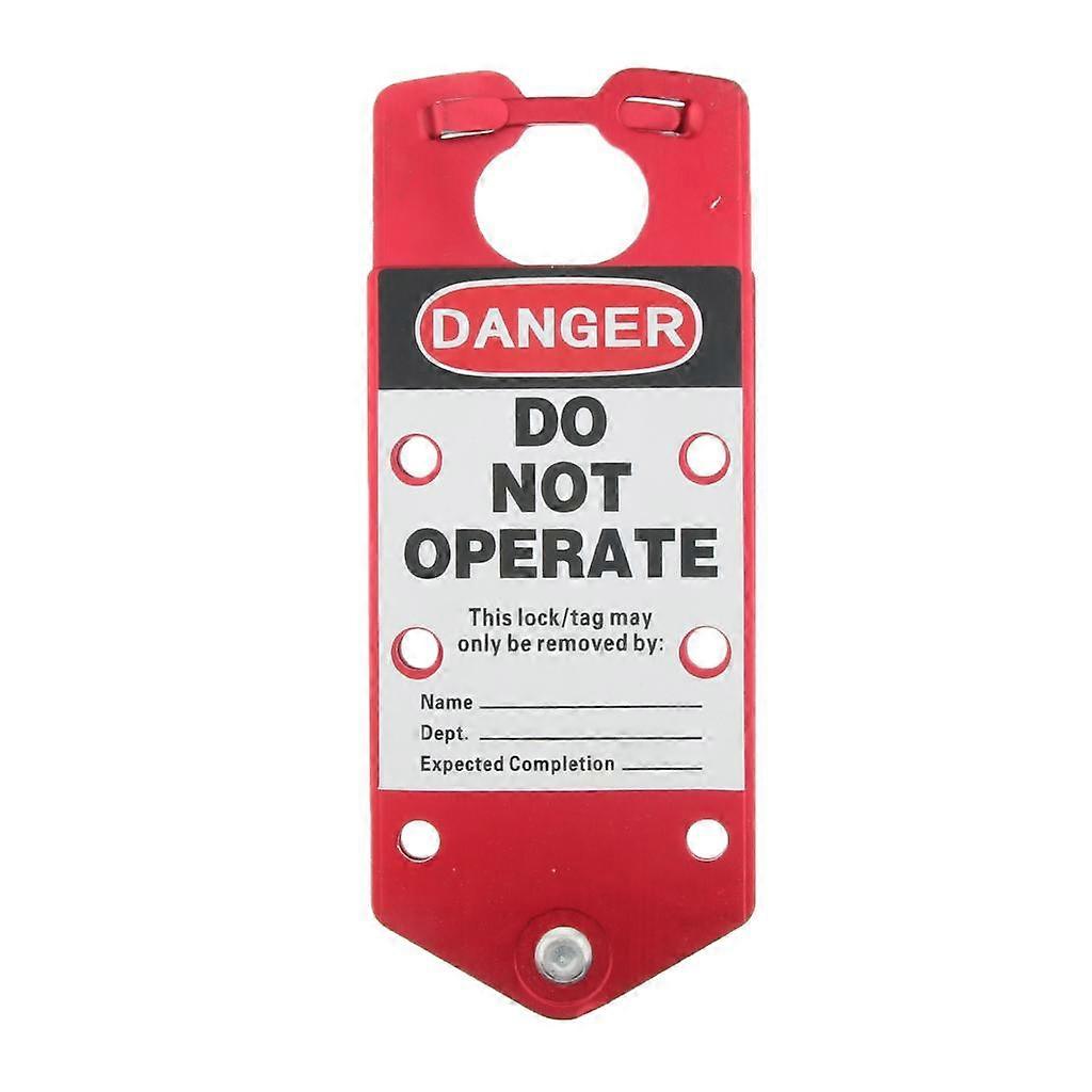 Labeled Hasp, , , Safety Multiple , Red