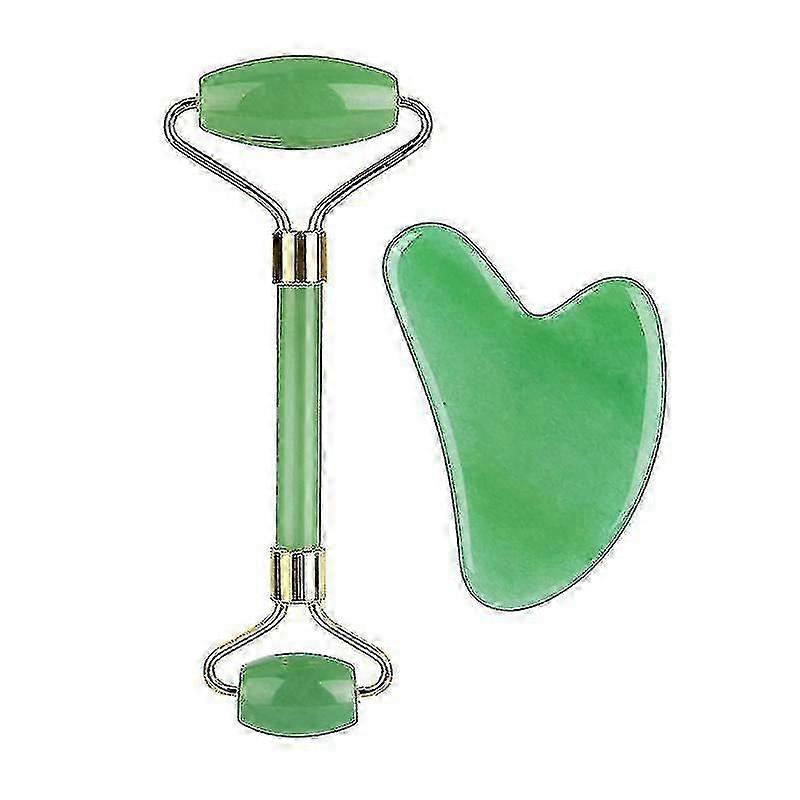 סגנון 2 לבן 2 ב 1 עיסוי פנים רולר גוואשה לוח ערכה כפול ראשים ג'ייד אבן מתיחת פנים העור