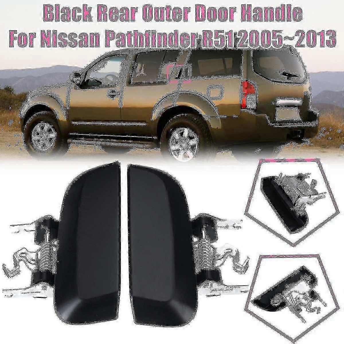Left and Right Rear Door Outer Handles for Nissan Pathfinder R51 (2005-2013) - hao