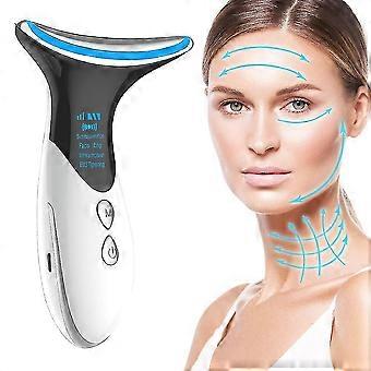 Gifts Ladies Electric Vibration Heating Face Neck Massager Device,anti-wrinkle Face Lift Skin Care Tools,4 Modes