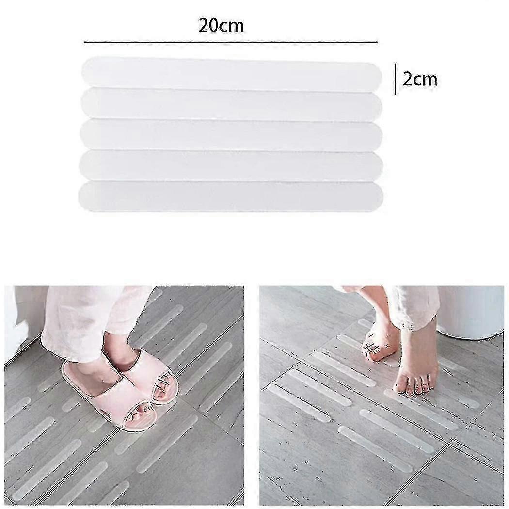 ل 20 قطعة شرائط مضادة للانزلاق - ملصقات دش آمن ، ملصقات حوض استحمام غير قابلة للانزلاق ، درج خطوة مضادة للانزلاق
