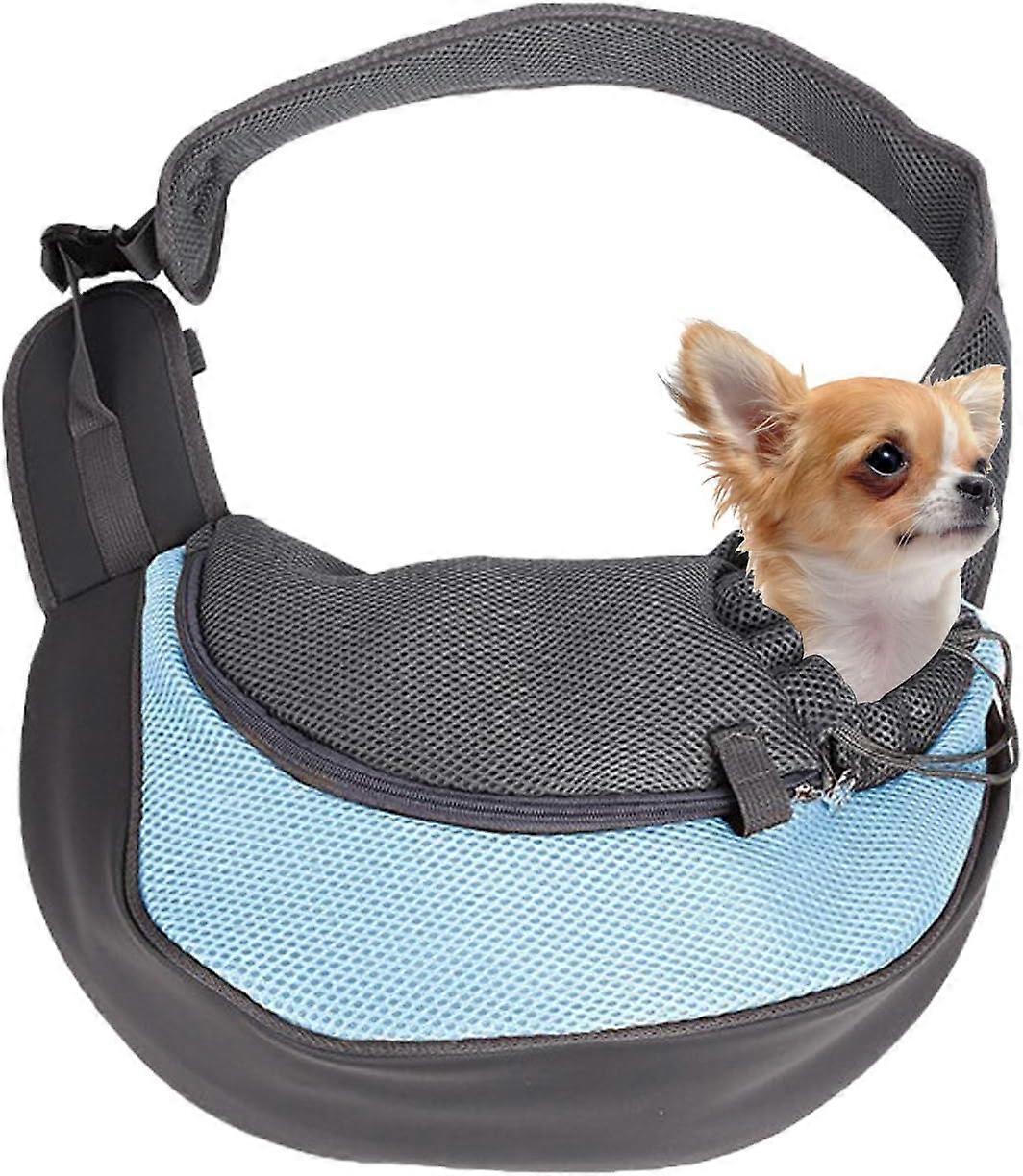 Pet Dog Sling Carrier, Breathable Mesh, Adjustable Shoulder Straps