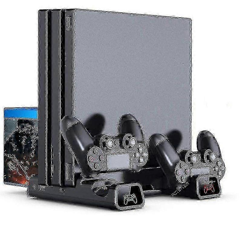 Ps4 / ps4スリム/ PS4プロ垂直スタンドLed冷却ファンデュアルコントロール用