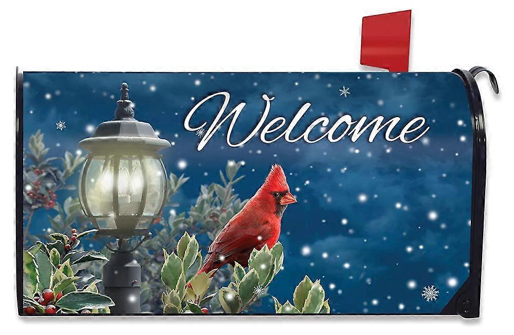 Winter Solitude Cardinal Magnetische Briefkastenabdeckung Willkommen Standard