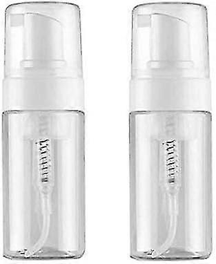 Pack of 2 refillable plastic pump bottles - 100 ml - Transparent