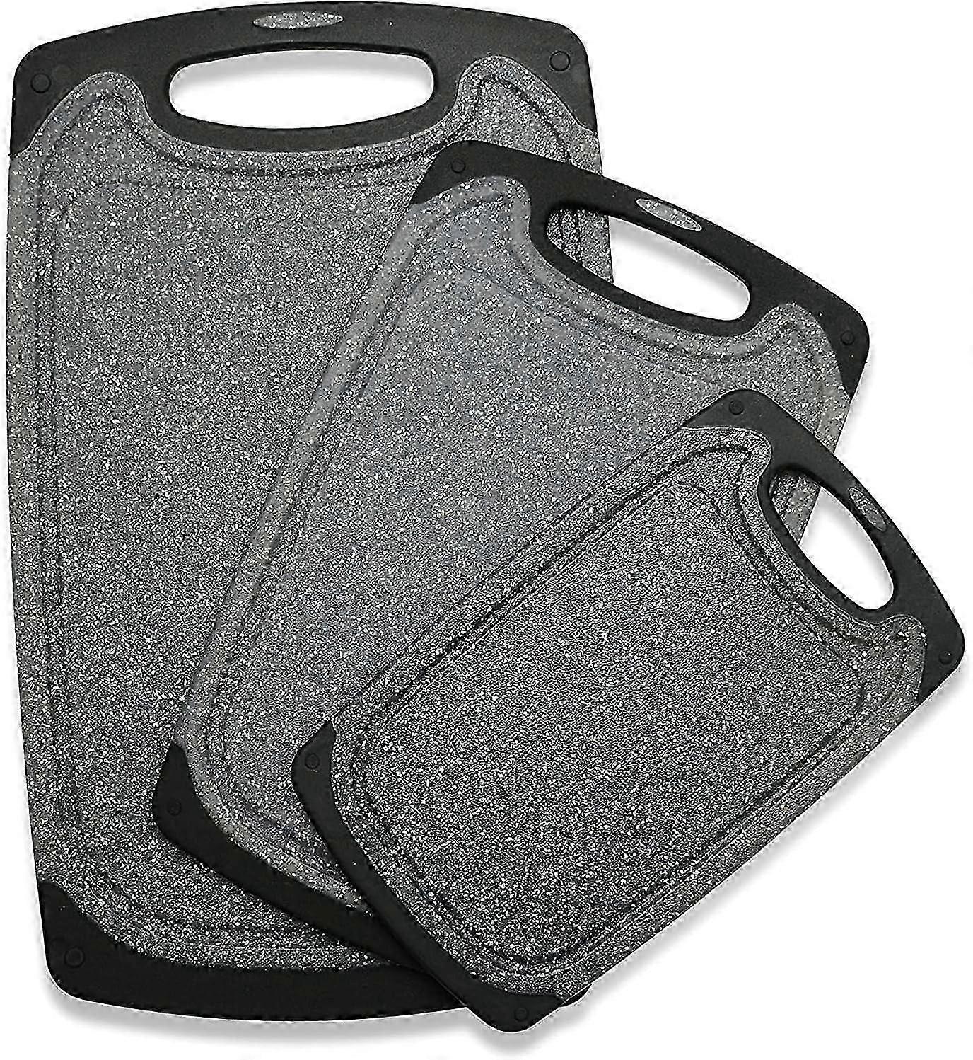 3 sets of plastic non-slip cutting boards