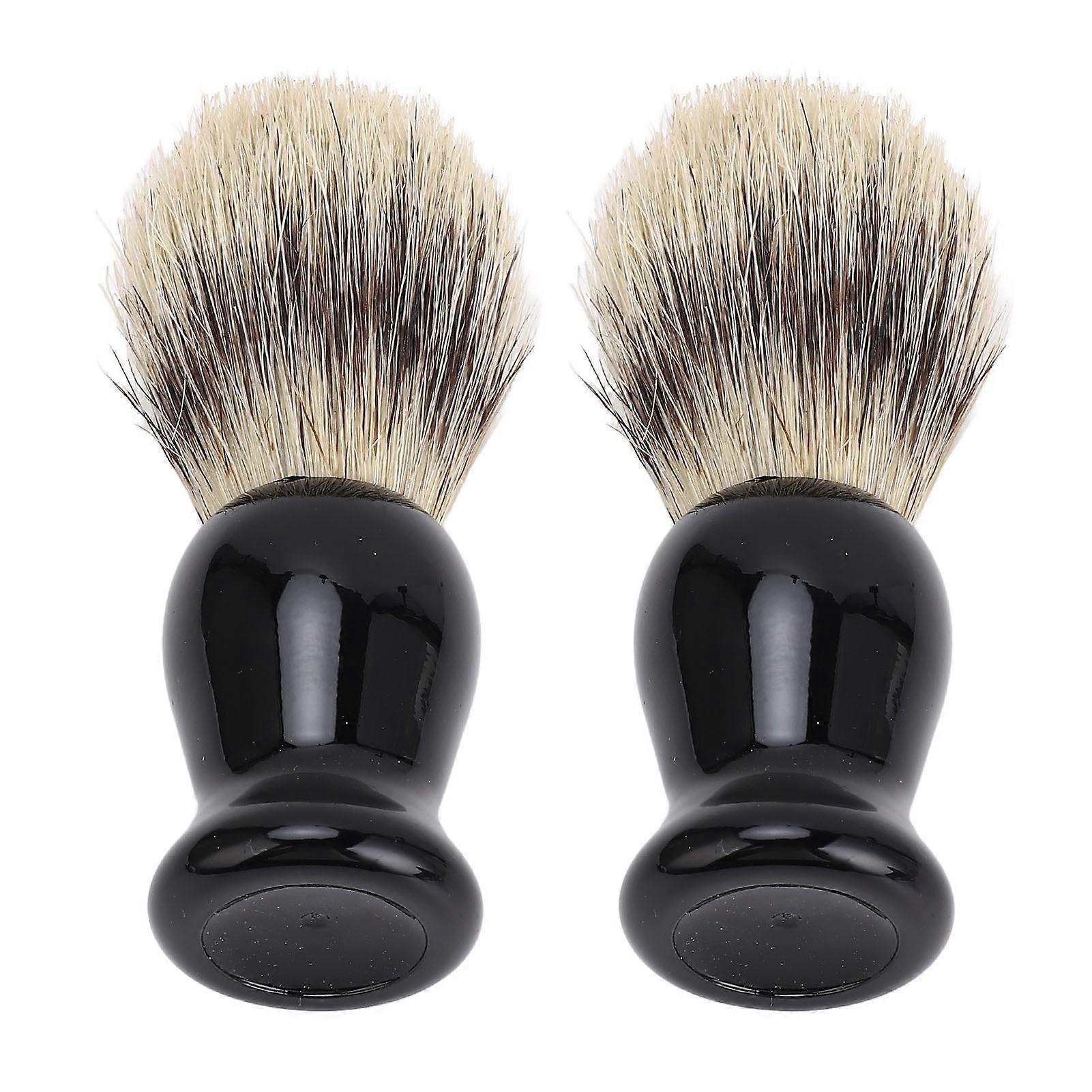 2 Pcs Shaving Brush for Men Anti Slip Handle Increase Foam Soft Hair Beard Lathering Brush 