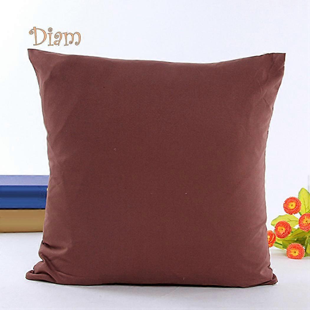 HOHO Bed Decor Solid Color Throw Pillow Case Square Cushion Cover