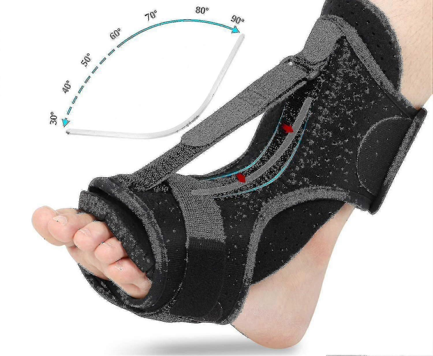 Plantar Fasciitis Night Splint Adjustable Plantar Fasciitis Relief Bracket (black) Blue