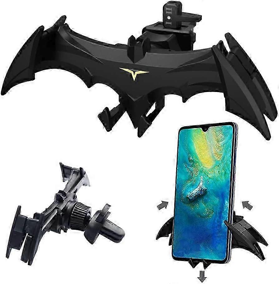 Universal Gravity Automatic Locking Vent Car Phone Holder with Hands-Free Bat Mount