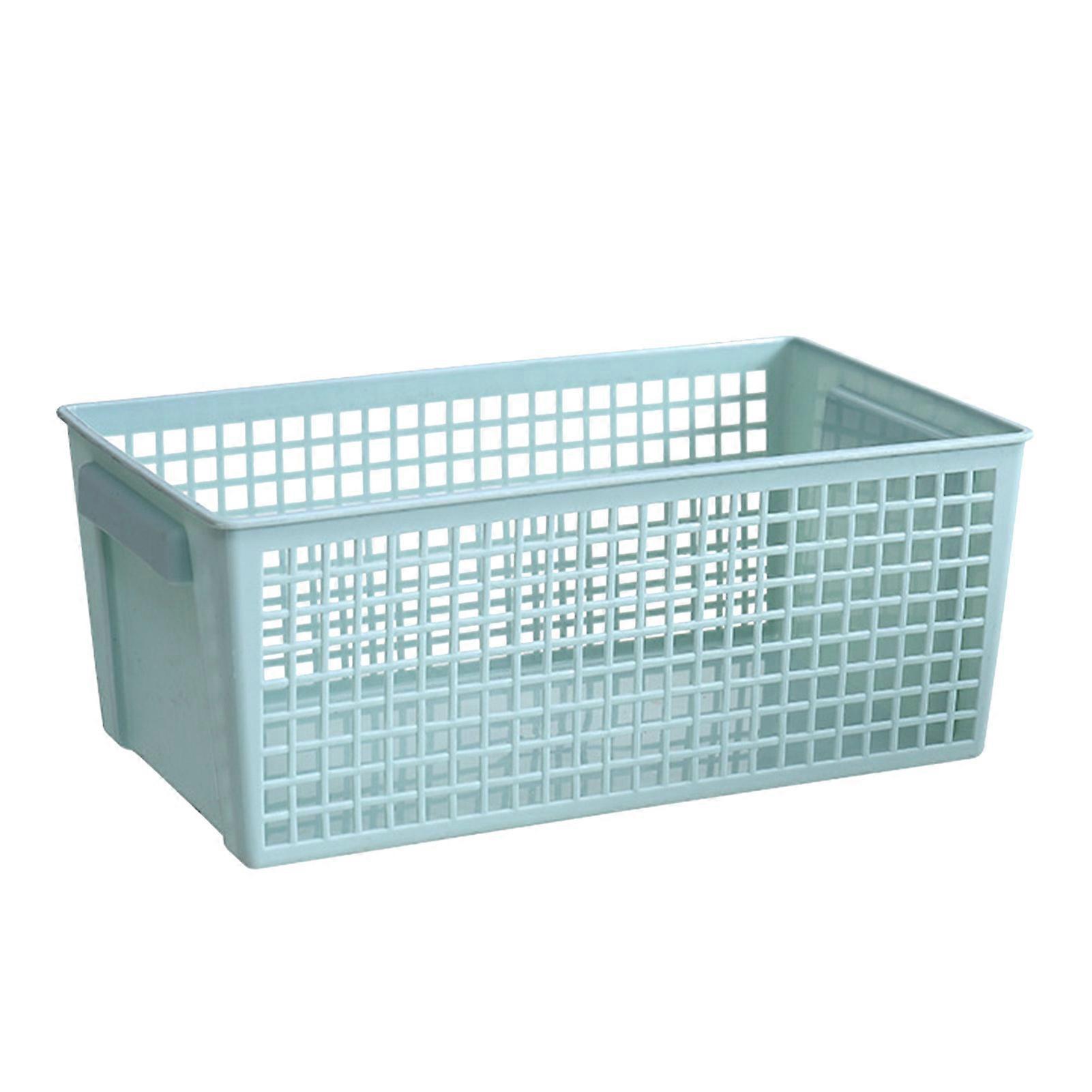 Plastic Basket Rectangular Large Capacity Storage Container for Snacks Fruits Kitchen Bedroom Office Closet