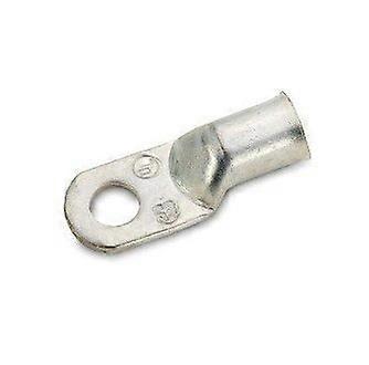 6 AWG Tinned Seamless Marine Lugs, 1/2 Inch Post, Pack Of 25, Copper Tin-Plated Lug, Battery Cable Lug Marine Electrical