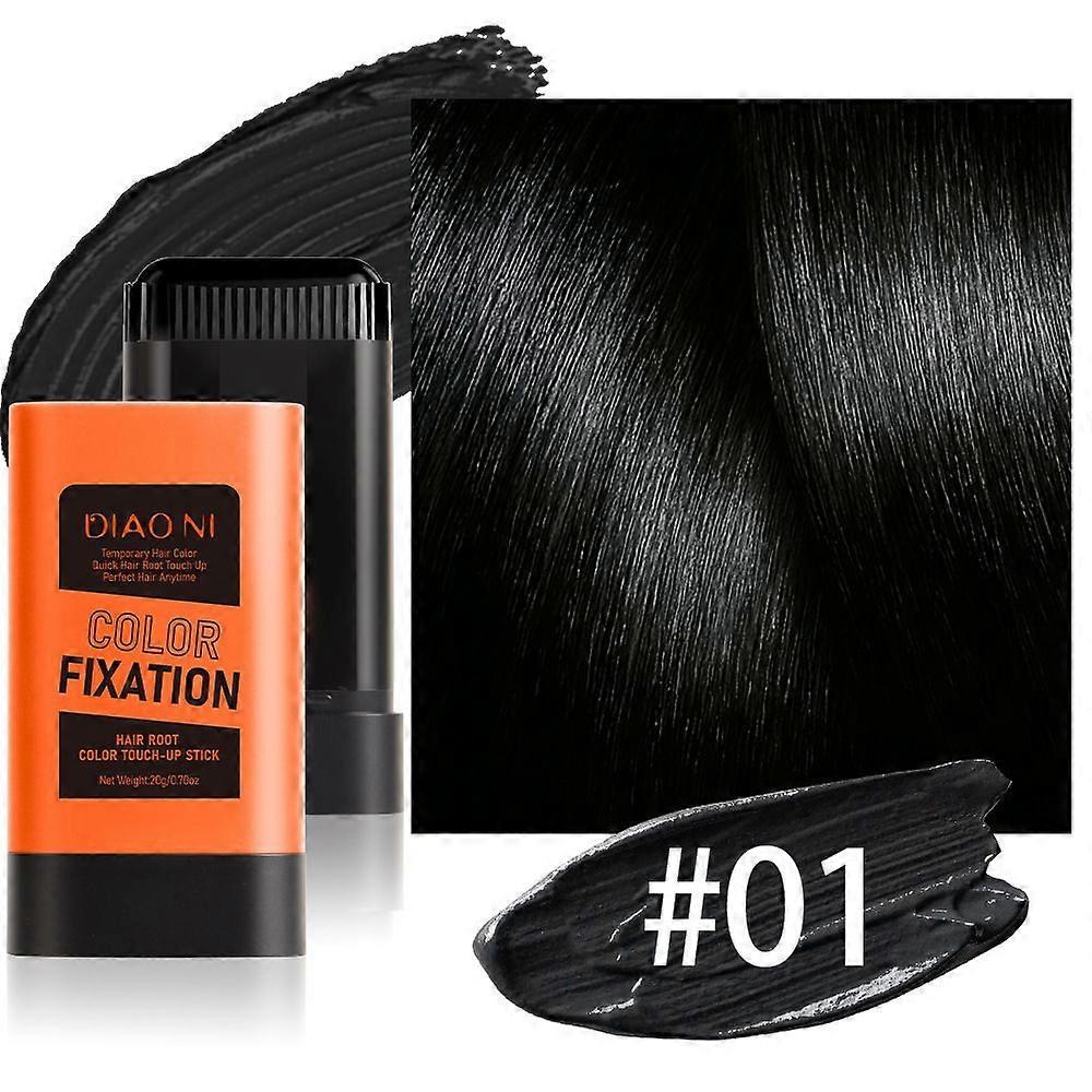 Hair Color Stick, Instant Hair Color Stick With Built-In Comb, Long Lasting Waterproof and Sweat-Proof Hair Dye Comb For Gray Hairs Coverage