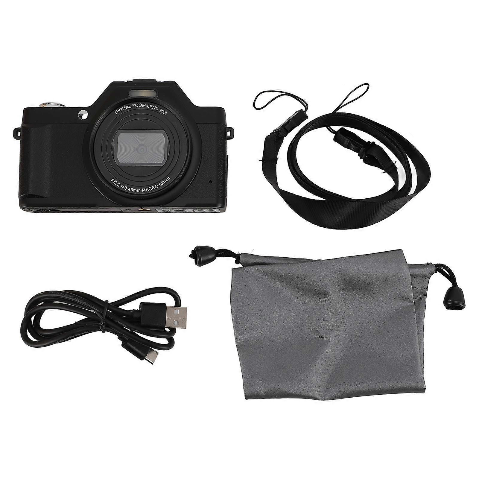 4K Retro Digital Camera: Auto Focus, 20x Zoom, HD Photography, Webcam Function