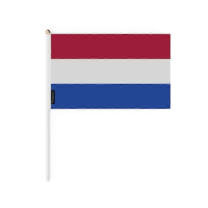 Set of Mini Flags – Netherlands – 14 x 21 cm – Handheld – Polyester - 100 pieces