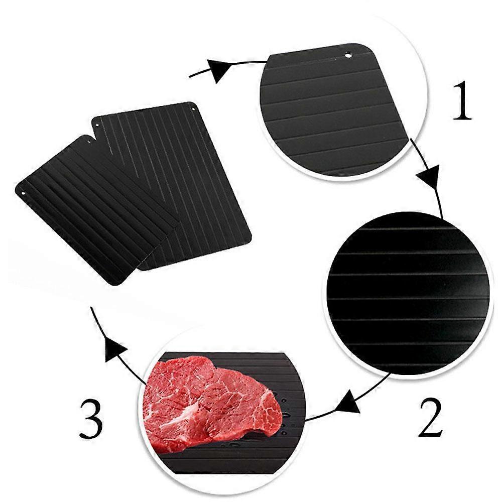 Black Quick Defrost Tray | Black Fast Defrosting Plate Size S