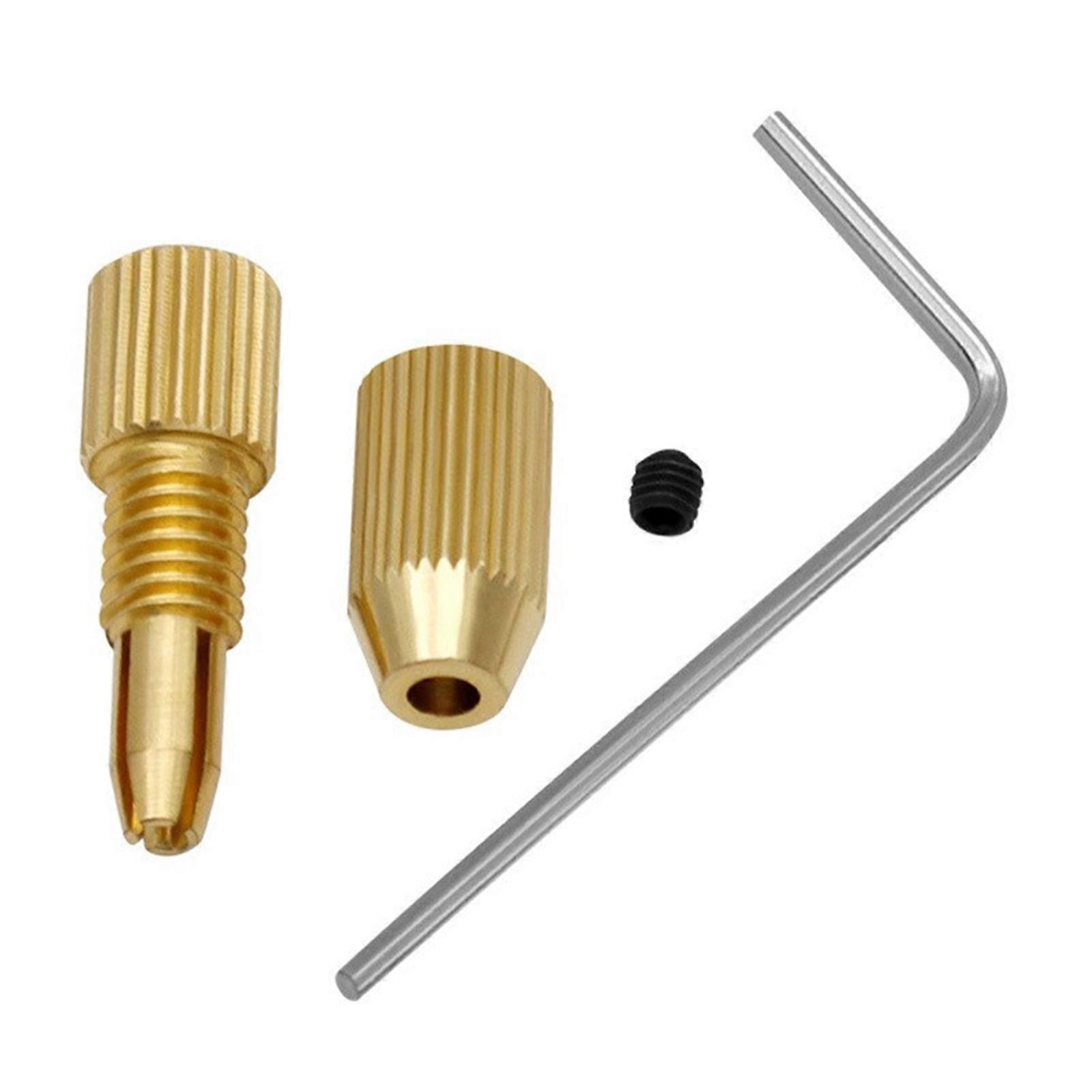 0.8-1.5mm Small Electric Drill Bit Brass Chuck Set Micro Twist Drill Chuck Set with Wrenches for 2.3mm Rotary Tool
