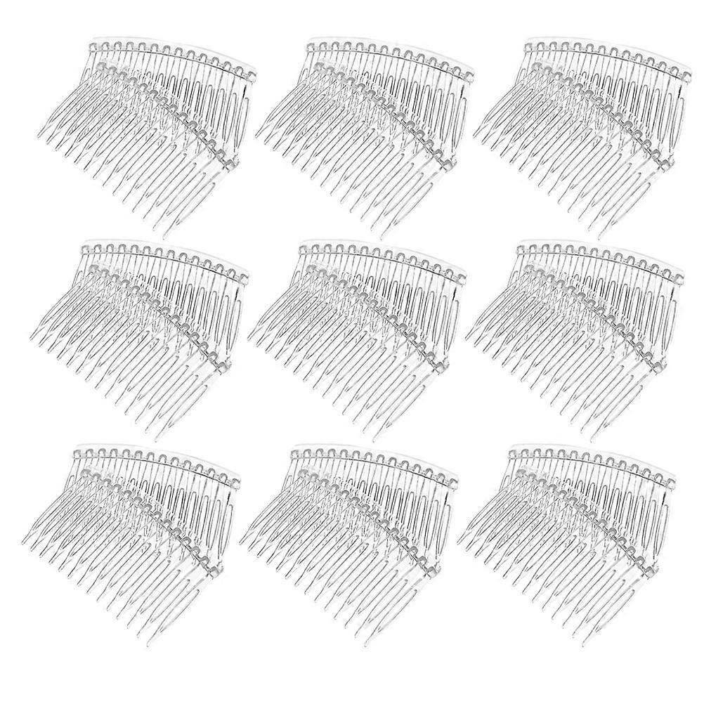 Clear Plastic Comb For Hair Styling Wedding Party Comfortable 20Pcs