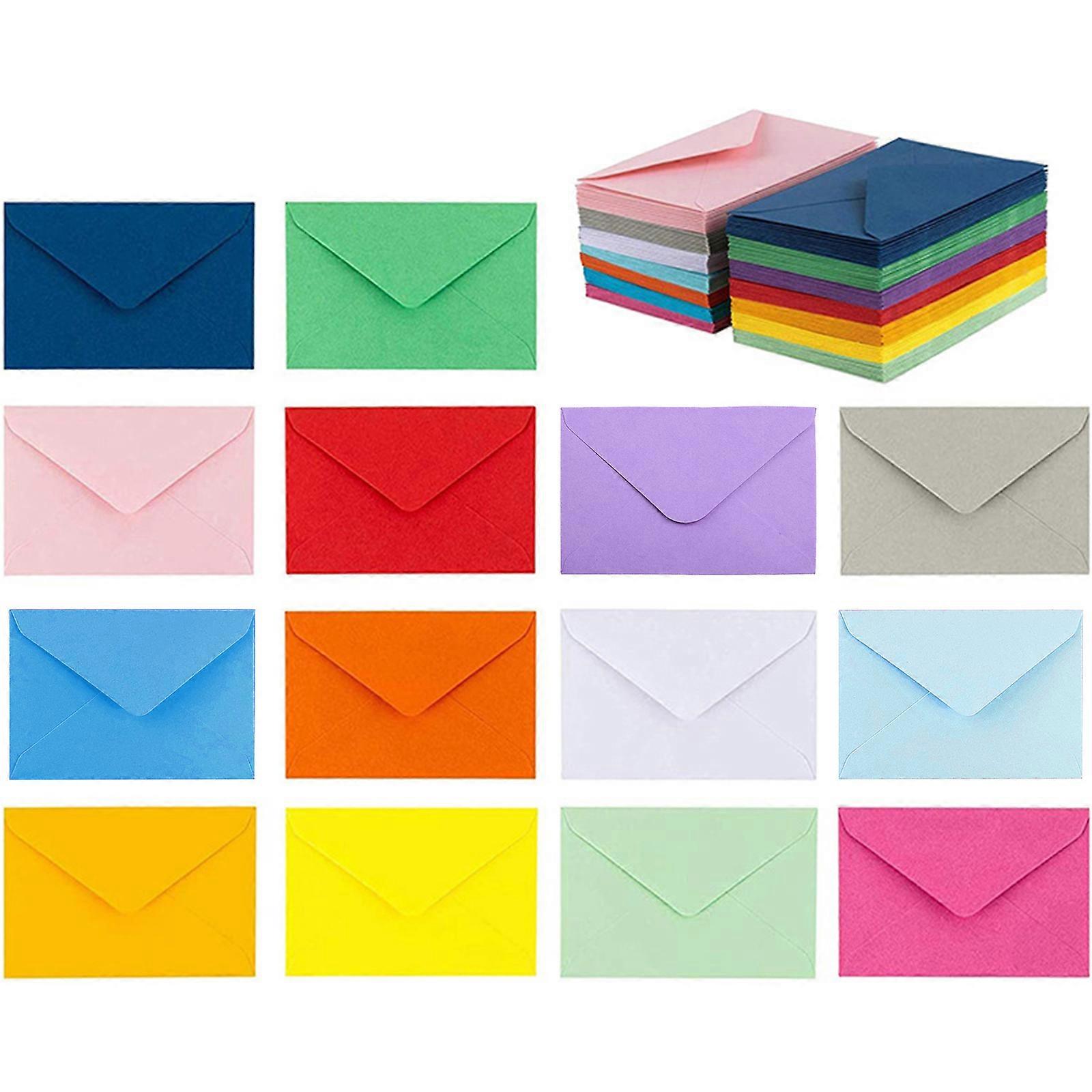 10pcs Candy Color Kraft Paper Color Blank Envelopes Assorted Colors for Invitations Birthday Graduation Baby Shower  White