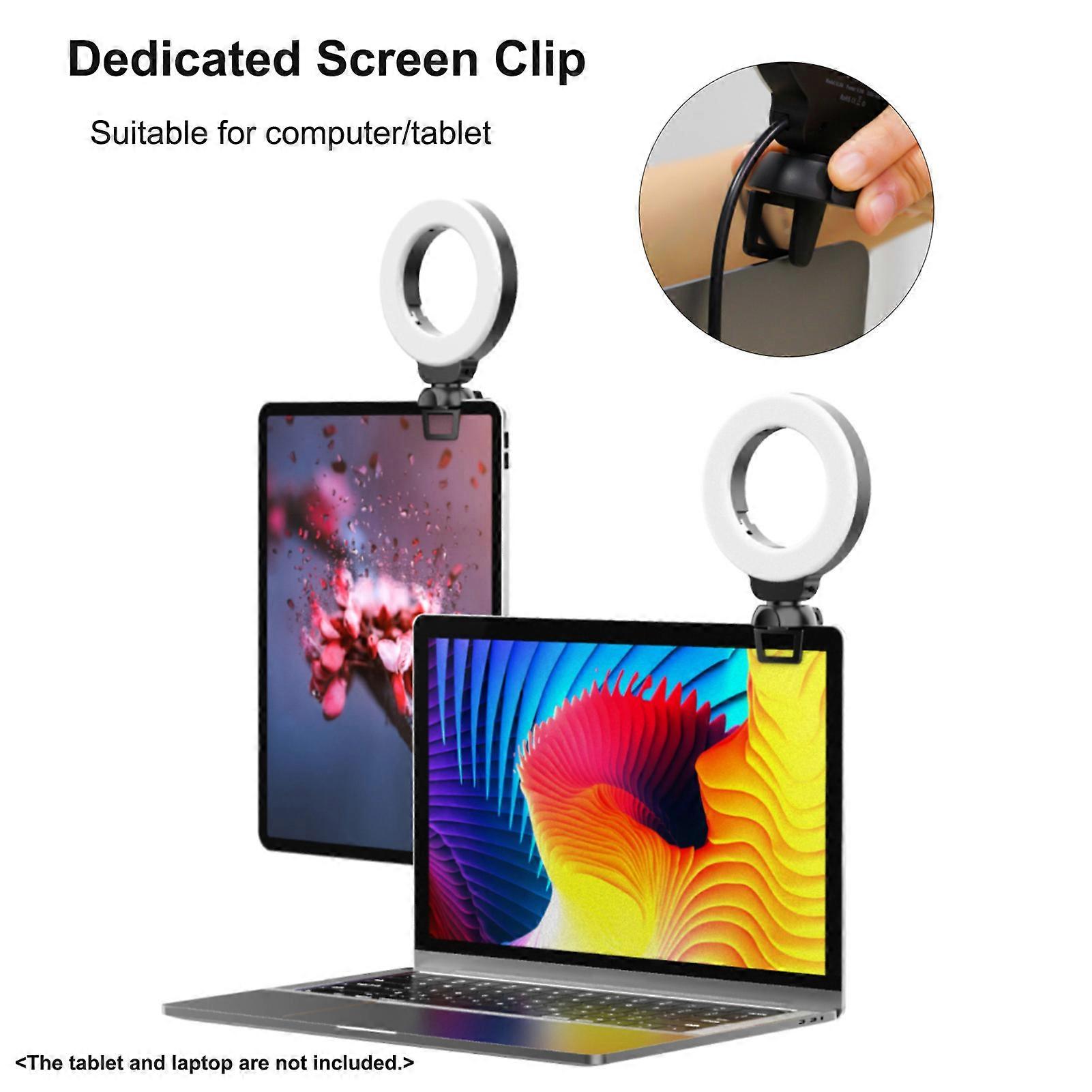 4" LED Ring Light for Laptop: USB-Powered, Adjustable Lighting for Video Conferencing