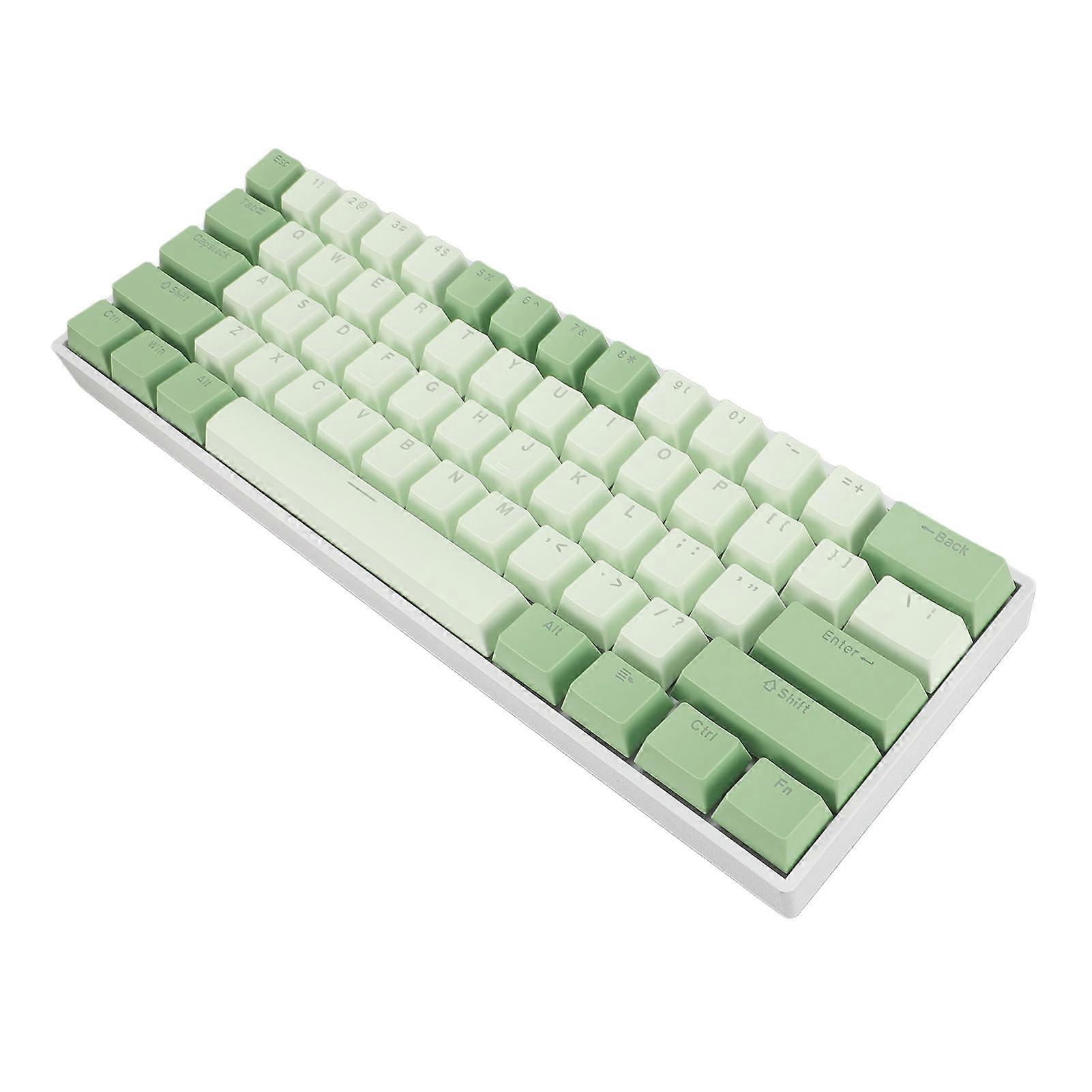 61 Key Mechanical Keyboard Blue Switch RGB Multi Coloring Modes USB C Wired Keypad for Office Gaming Use 