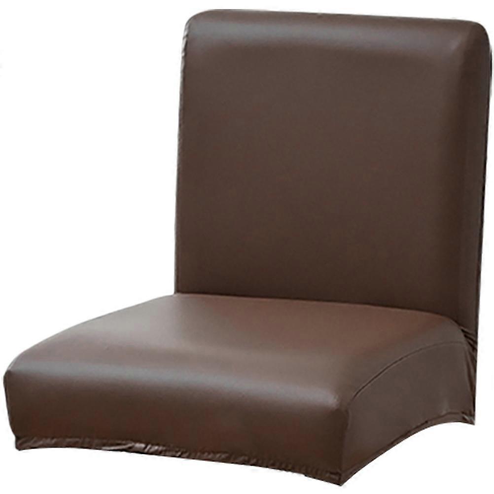 Elegant Stretchy PU Chair Cover Protector Oil Resistant Removable Slipcover with Elastic Band for Secure Fit in Dining Room, Kitchen or Hotel