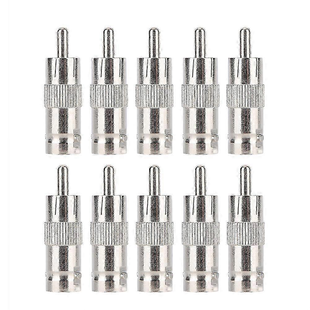 10 Pack BNC Female to AV Male Tee Connector Adapter Suitable for Security Camera Systems
