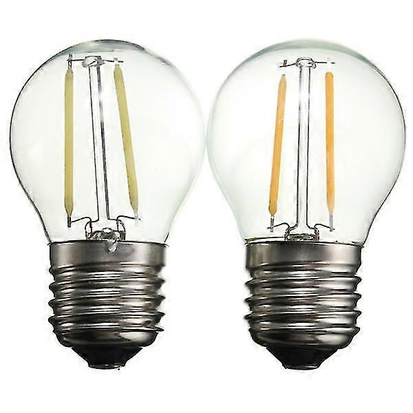 2W LED Filament Retro Bulbs 220v - White/Warm White Light, Non-Dimmable Suitable for Various Fixtures