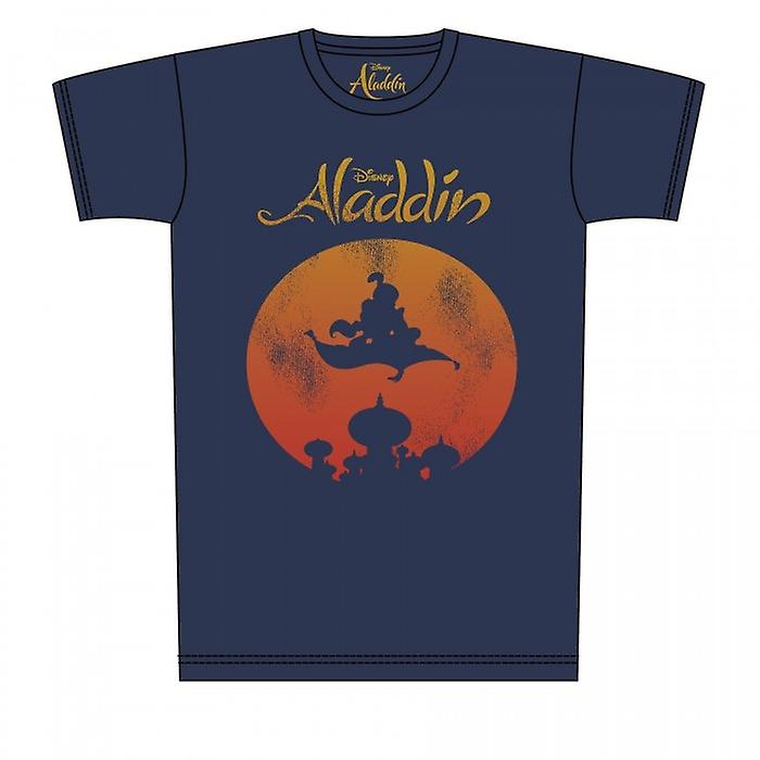 Aladdin Mens Magic Carpet Distressed Print T-Shirt