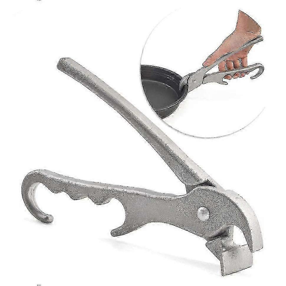 Heavy Duty Gripper Tongs for Deep Pizza Pans, Durable Cast Aluminum Pizza Lifter for Safely Handling Hot Oven Baked Pizzas